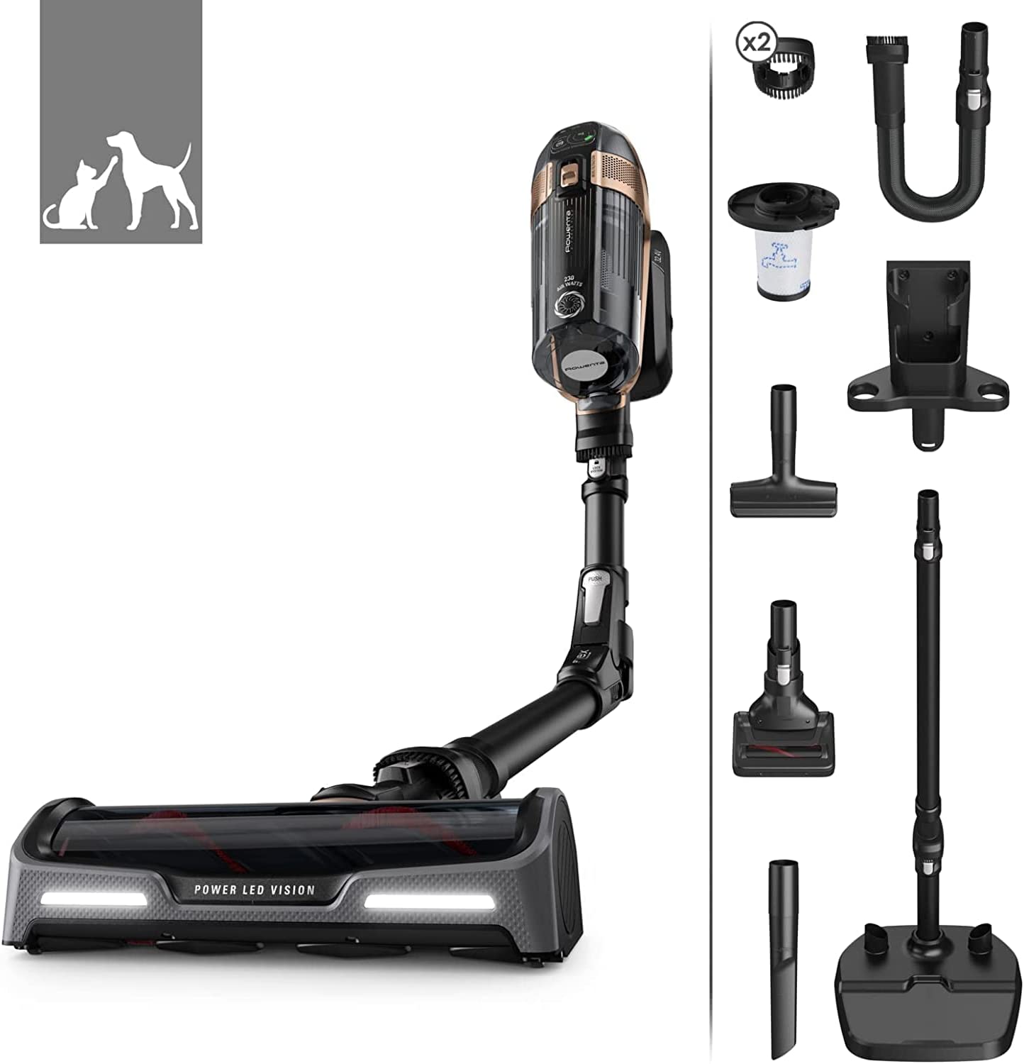 Rowenta XForce Flex 15.60 vs Dyson V15 Detect